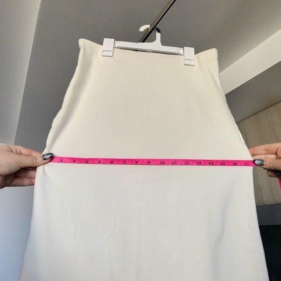 NWT Reformation White Foster Knit Midi Skirt Organic Cotton Small - Picture 13 of 13
